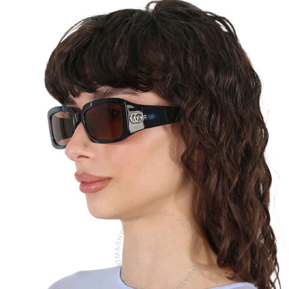 NEW GUCCI GG1403S 003 SQUARE BLUE BROWN WOMEN SUNGLASSES GUCCI - Picture 2 of 12